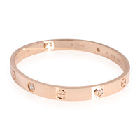 Cartier Love Diamond Bangle in 18K Rose Gold 0.4 CTW