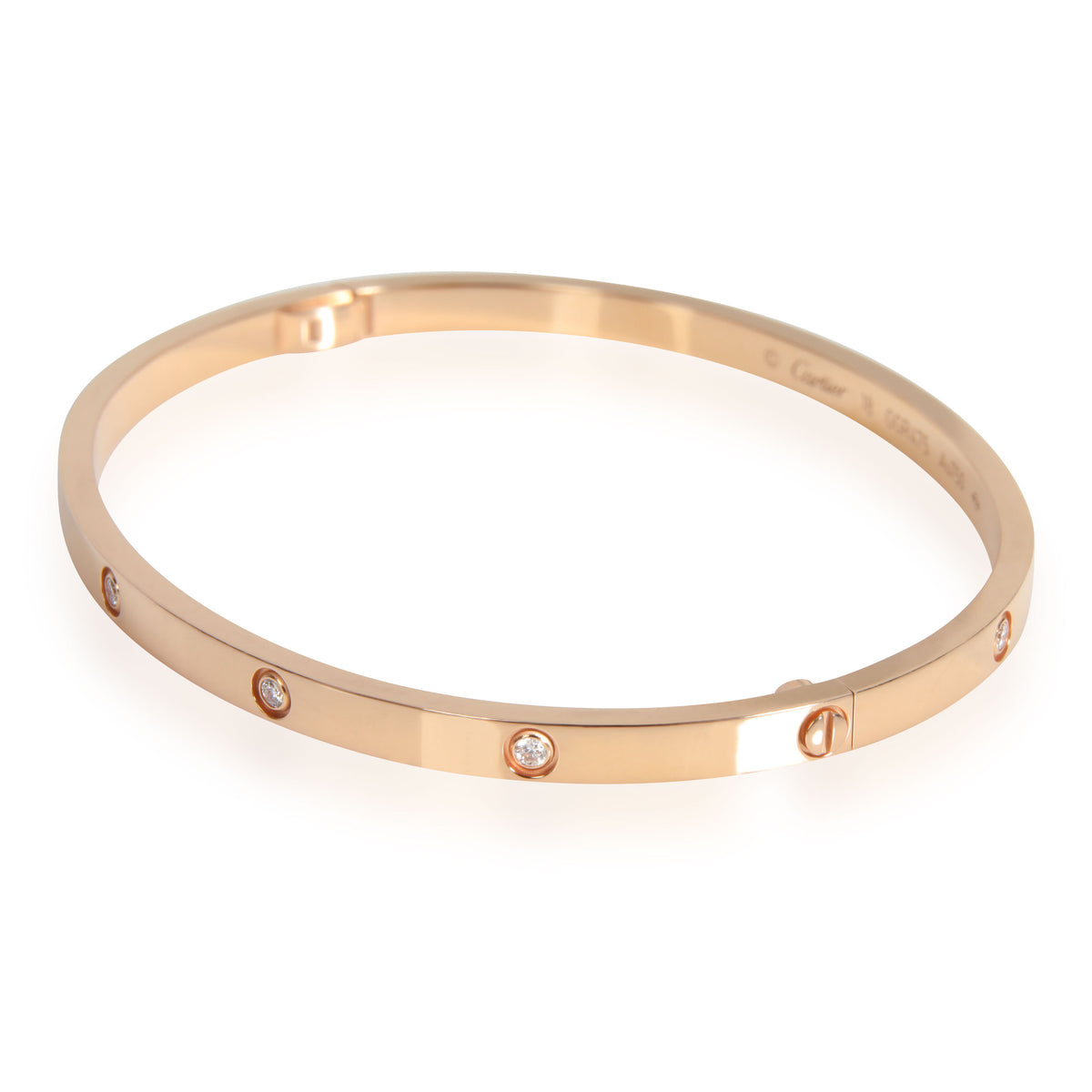 Cartier Love Diamond Bracelet in 18K Rose Gold 0.21 CTW