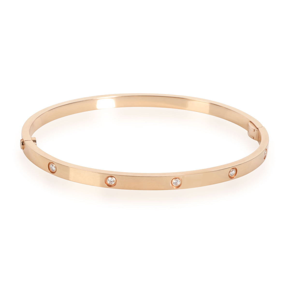 Cartier Love Diamond Bracelet in 18K Rose Gold SM 0.21 CTW