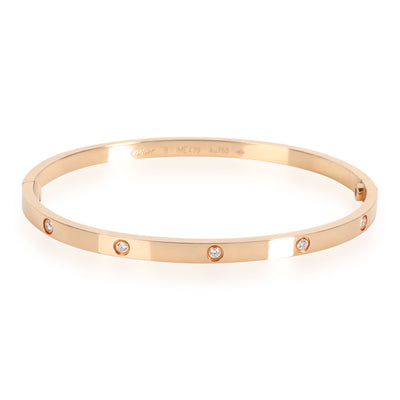 Cartier Love Diamond Bracelet in 18K Rose Gold SM 0.21 CTW