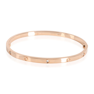 Cartier Love Diamond Bracelet in 18K Rose Gold 0.15 CTW