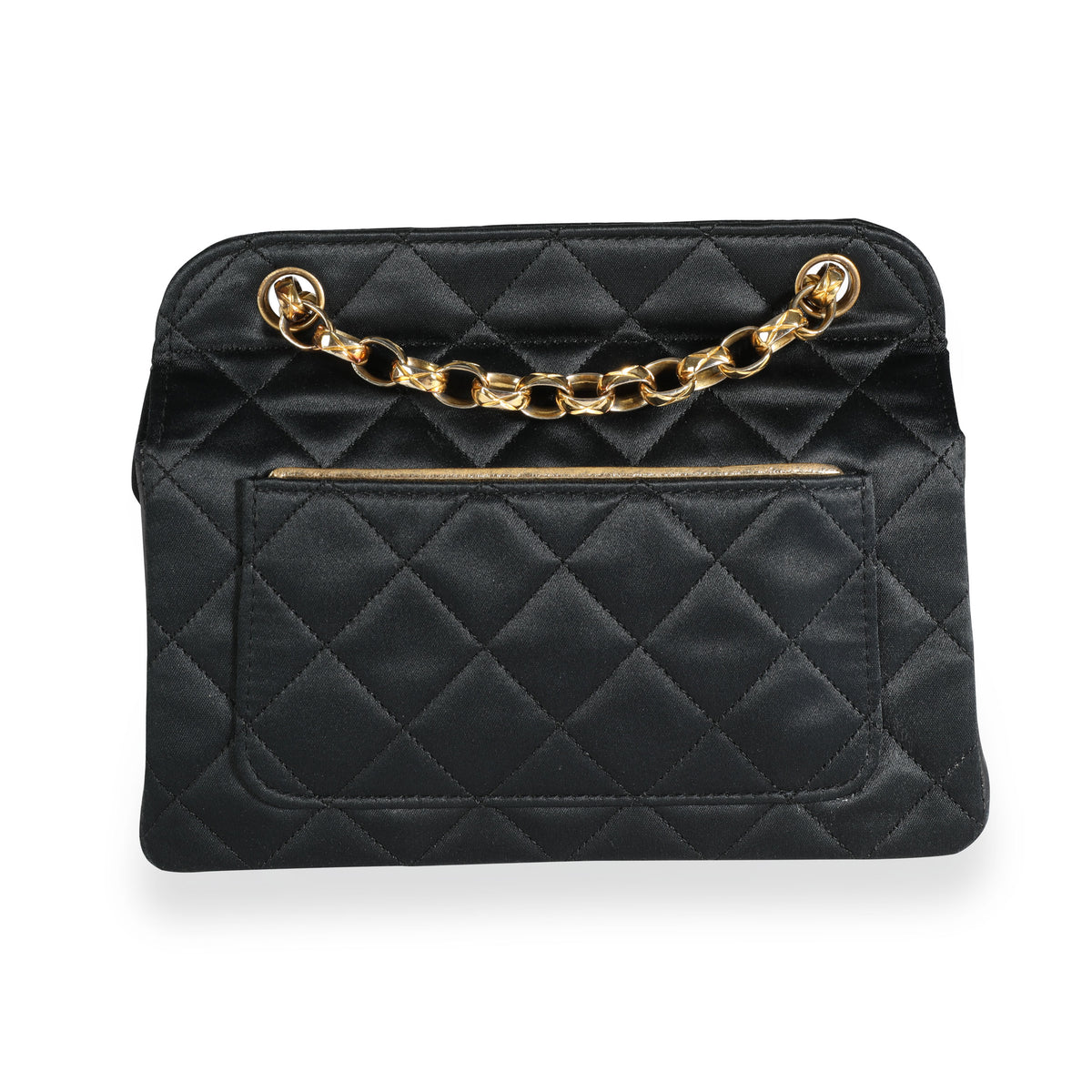 Chanel Vintage Black Quilted Satin Mini Flap Bag with Pouch – myGemma