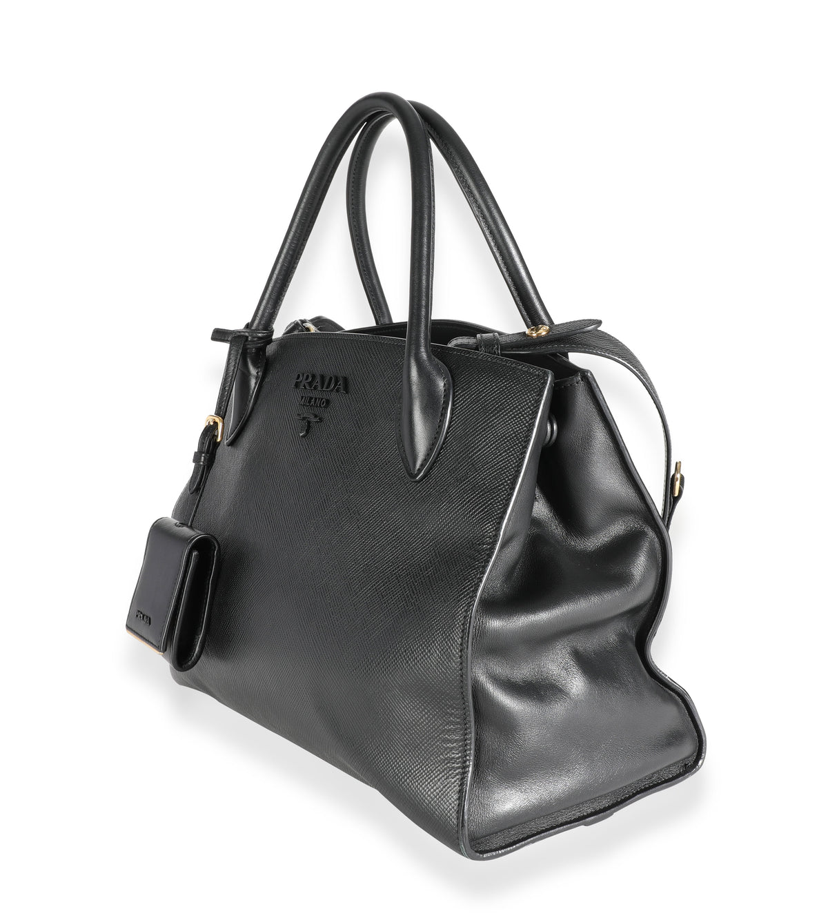 medium saffiano leather prada monochrome bag