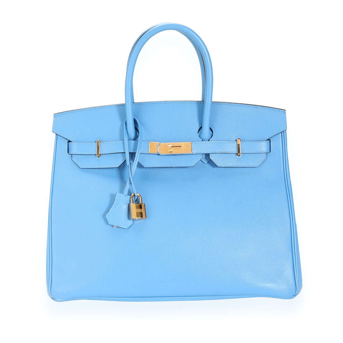 Hermes Birkin 35 Bag Tri-color Blue Epsom GHW