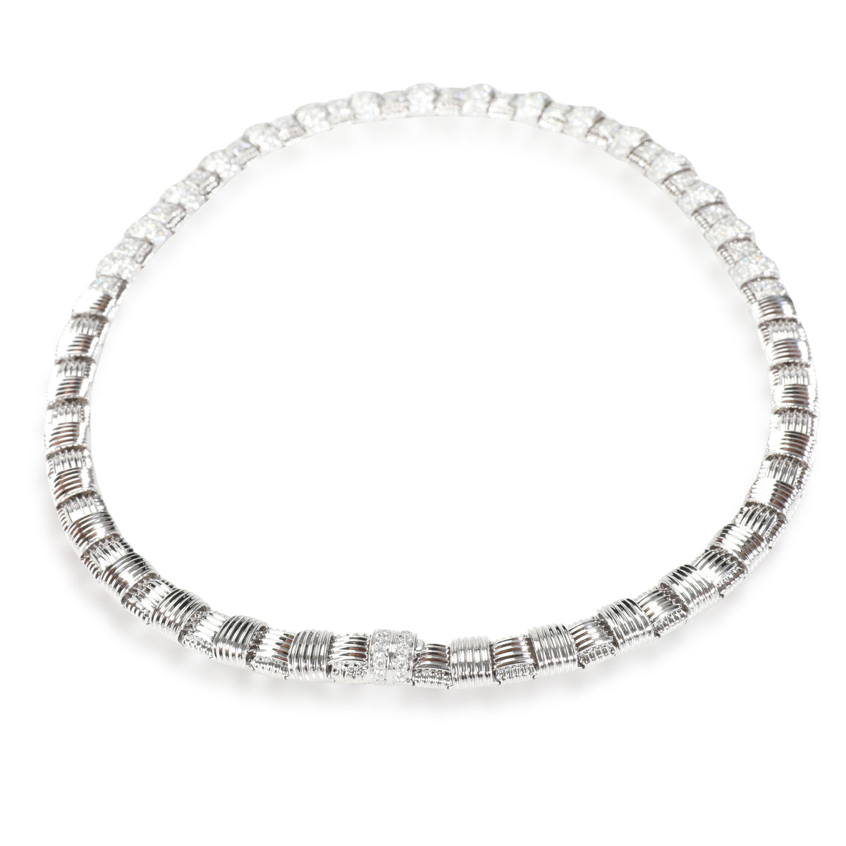 Roberto Coin Appassionata Diamond Necklace in 18K White Gold 7.30 CTW