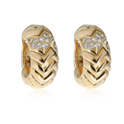 Bulgari Spiga Diamond Earrings in 18K Yellow Gold 1.20 CTW