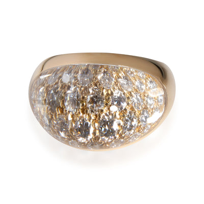 Cartier Myst Diamond & Crystal Dome Ring in 18K Yellow Gold 1.00 ctw