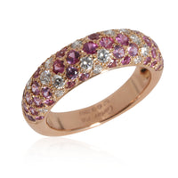 Cartier Etincelle Pink Sapphire Diamond Ring in 18K Rose Gold Pink 0.36 CTW