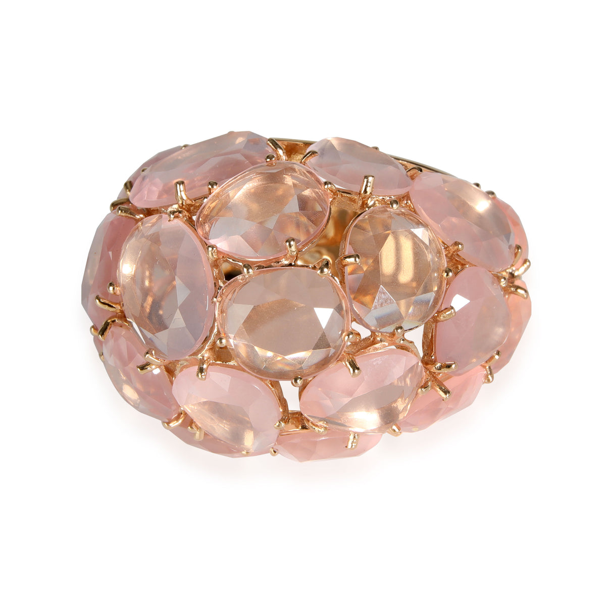Pomellato Capri Rose Quartz Ring in 18K Rose Gold
