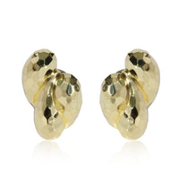 Henry Dunay Flame Hammered Clip On Earring in 18K Yellow Gold