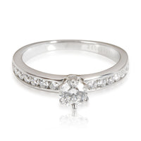 Tiffany & Co. Channel Diamond Engagement Ring in  Platinum F-G IF-VVS1 0.58 CTW