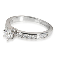 Tiffany & Co. Channel Diamond Engagement Ring in  Platinum F-G IF-VVS1 0.58 CTW