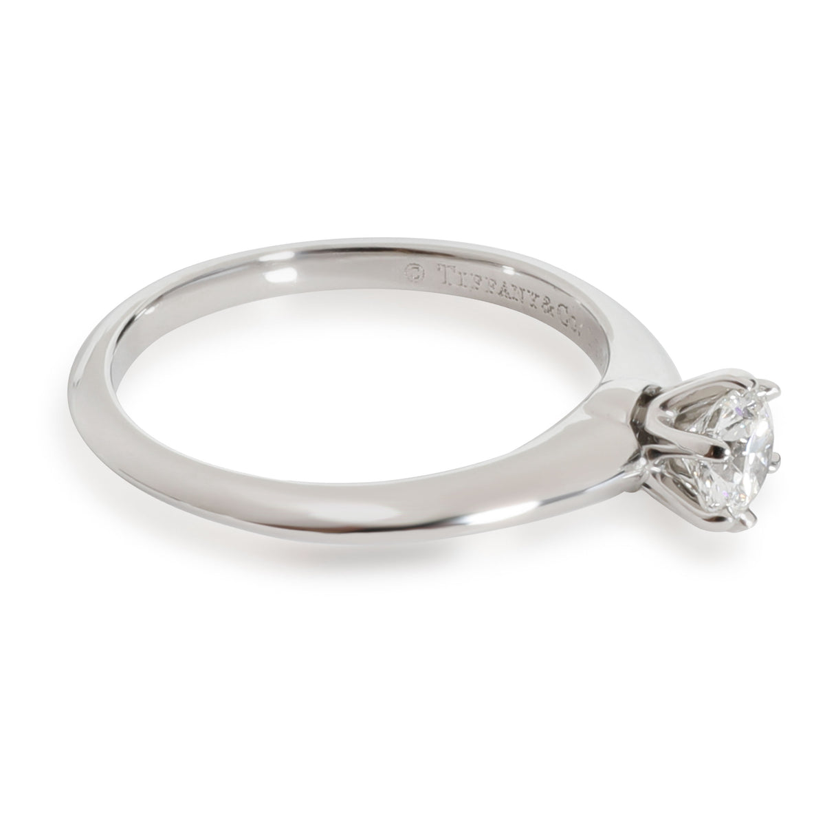 Tiffany & Co. Diamond Engagement Ring in  Platinum G-H VVS2-VS1 0.4 CTW