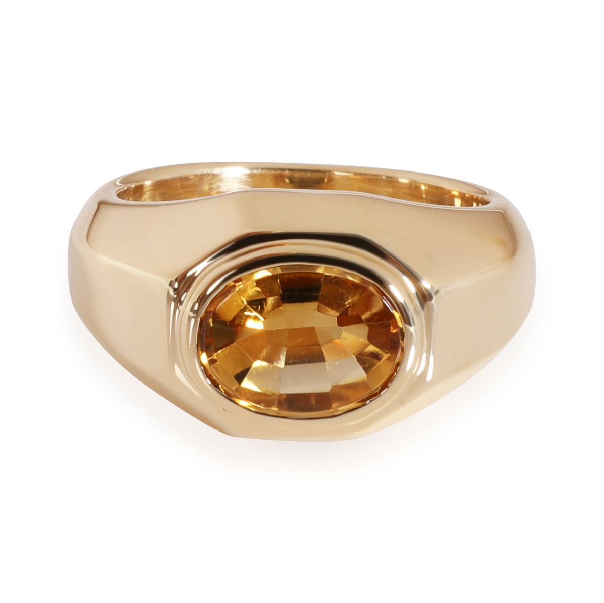 Bulgari Citrine Gypsy Ring in 18K Yellow Gold