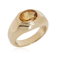 Bulgari Citrine Gypsy Ring in 18K Yellow Gold