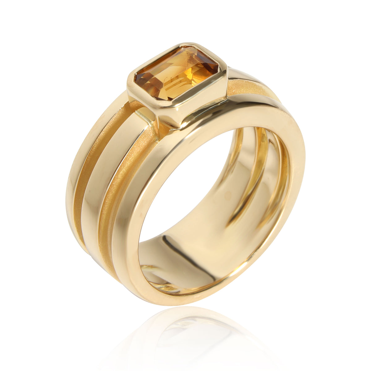 Tiffany & Co. 1990's Citrine Ring in 18K Yellow Gold