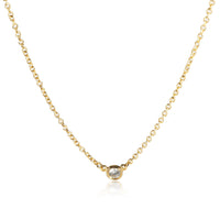 Tiffany & Co. Elsa Peretti Solitaire Diamond Pendant in 18K Yellow Gold 0.08 CT