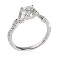 Diamond Vine Design Engagement Ring in  Platinum I SI1 1.34 CTW