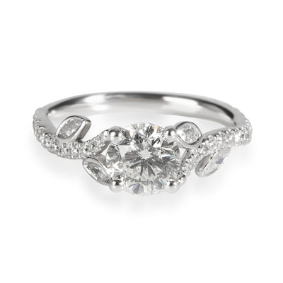 Diamond Vine Design Engagement Ring in  Platinum I SI1 1.34 CTW