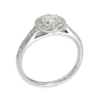 Halo Diamond Engagement Ring in  Platinum F VVS1 0.5 CTW