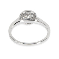 Halo Diamond Engagement Ring in  Platinum F VVS1 0.5 CTW