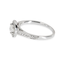 Halo Diamond Engagement Ring in  Platinum F VVS1 0.5 CTW