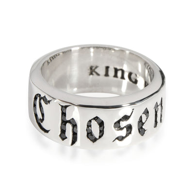 King Baby Chosen Black Diamond Ring Sterling Silver