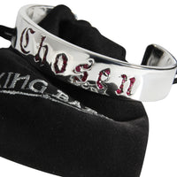 Sterling Silver King Baby Chosen Ruby Cuff