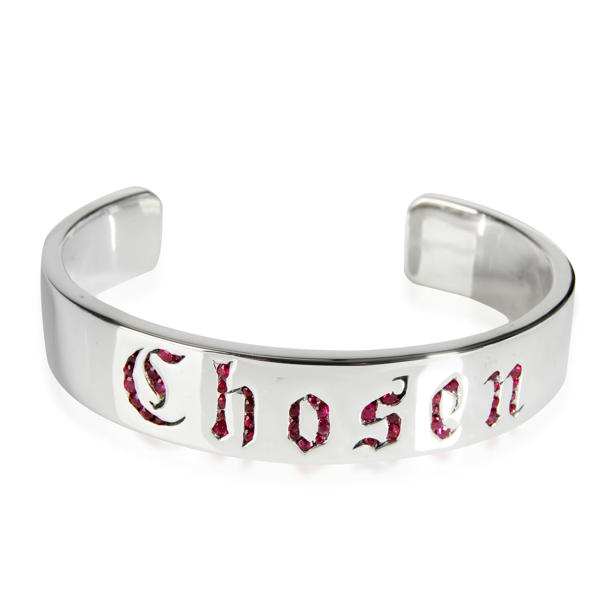 Sterling Silver King Baby Chosen Ruby Cuff