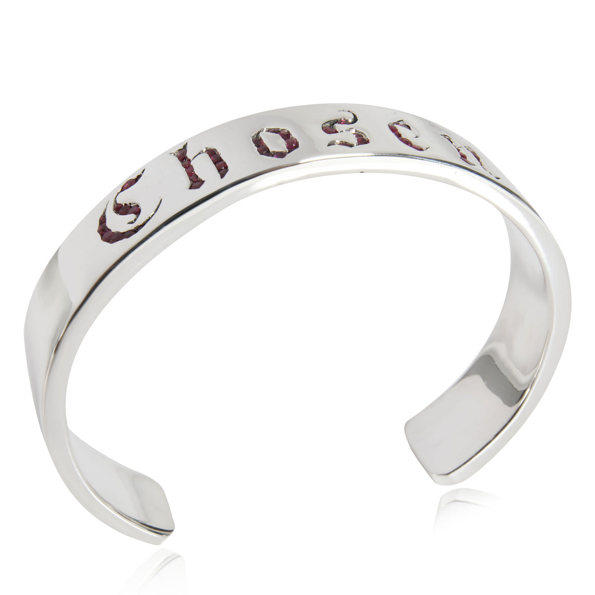 Sterling Silver King Baby Chosen Ruby Cuff