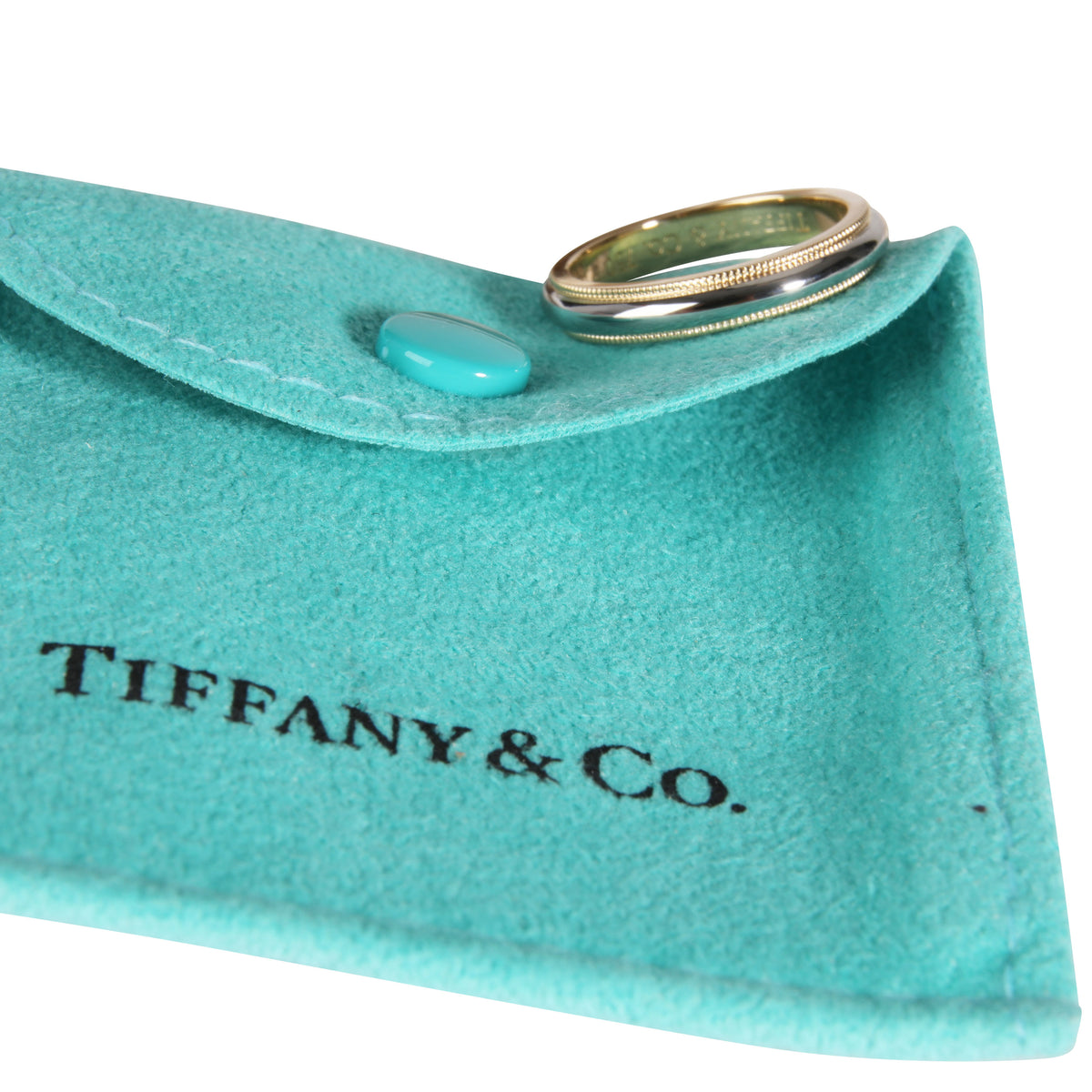 Tiffany & Co. Classic Milgrain Band in 18K Yellow Gold/Platinum