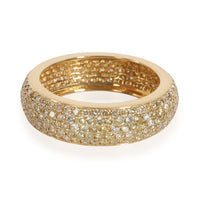 Pave Diamond Eternity Band 18K Yellow Gold 2.12 CTW