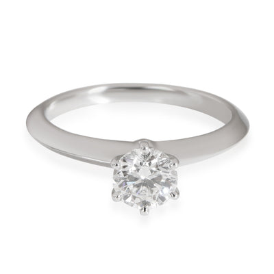 Tiffany & Co. Diamond Solitaire Engagement Ring in  Platinum H VVS2 0.62 CTW