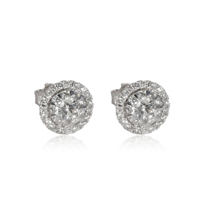 Effy Diamond Cluster Halo Stud Earrings in 14K White Gold 0.72 CTW