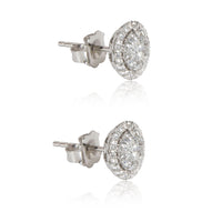 Effy Diamond Cluster Halo Stud Earrings in 14K White Gold 0.72 CTW