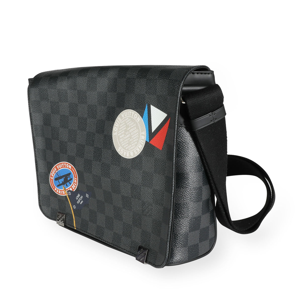 Authentic Louis Vuitton Limited Edition Damier Graphite LV League District  PM Messenger Bag