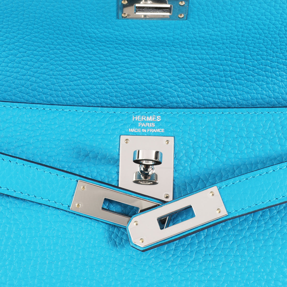 NIB Hermès Bleu Frida Clémence Kelly Ado II Backpack PHW