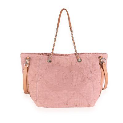 Chanel Dusty Rose Double Face Fringe Deauville Tote
