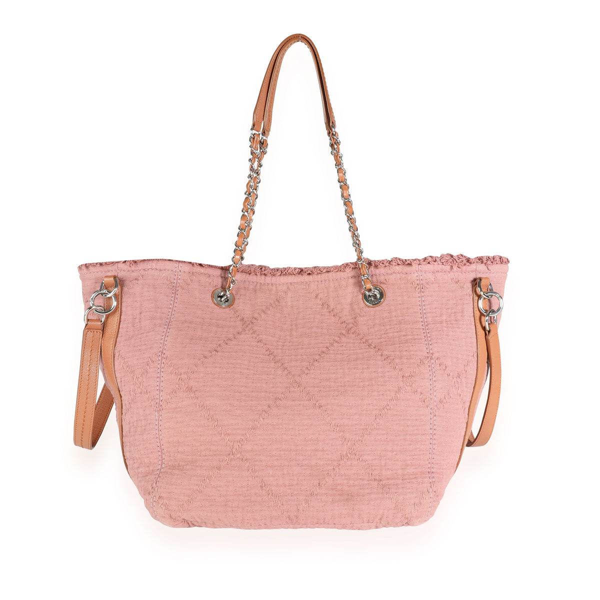 Chanel Dusty Rose Double Face Fringe Deauville Tote