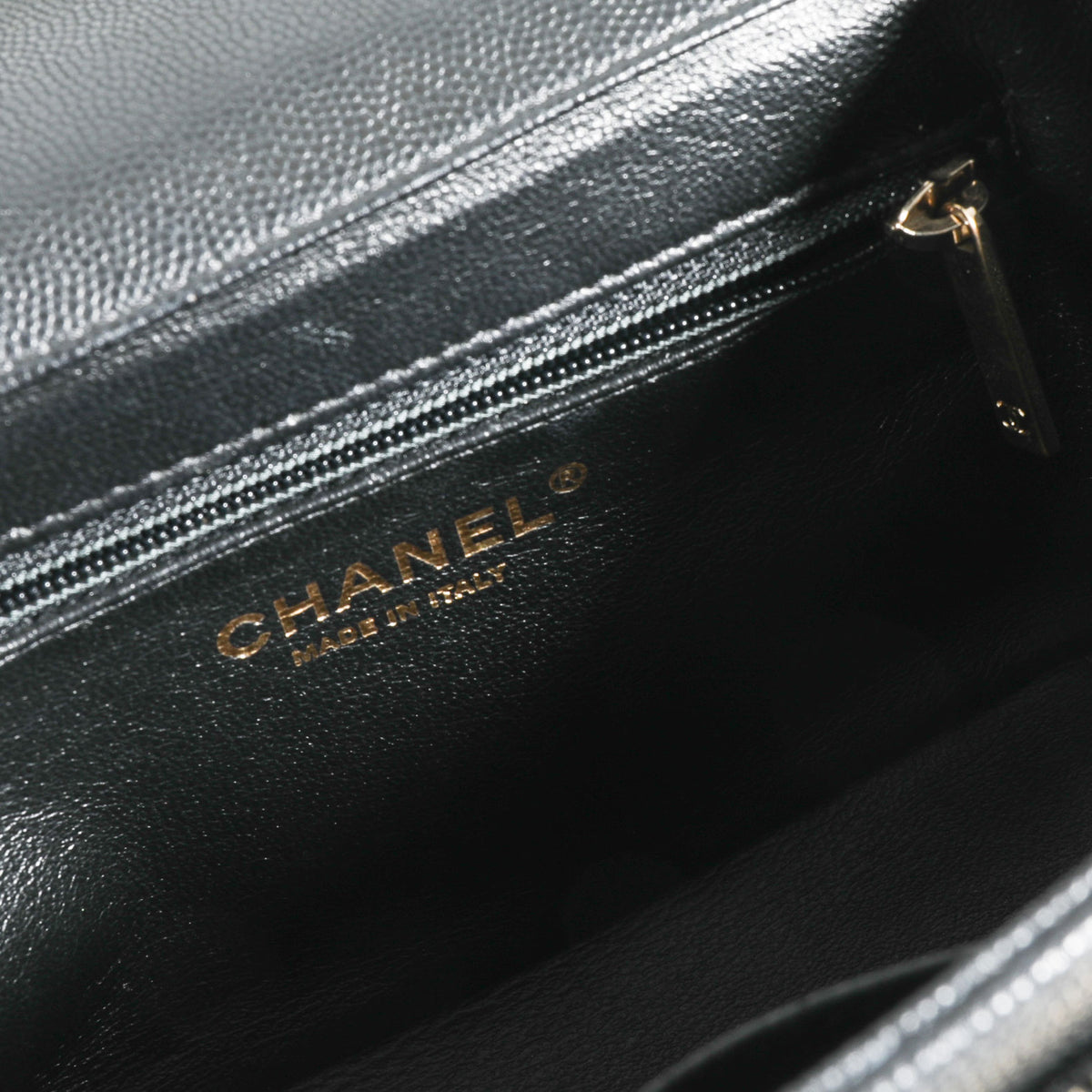 CHANEL Business Affinity Medium Flap Caviar Quilted Shoulder Bag Black