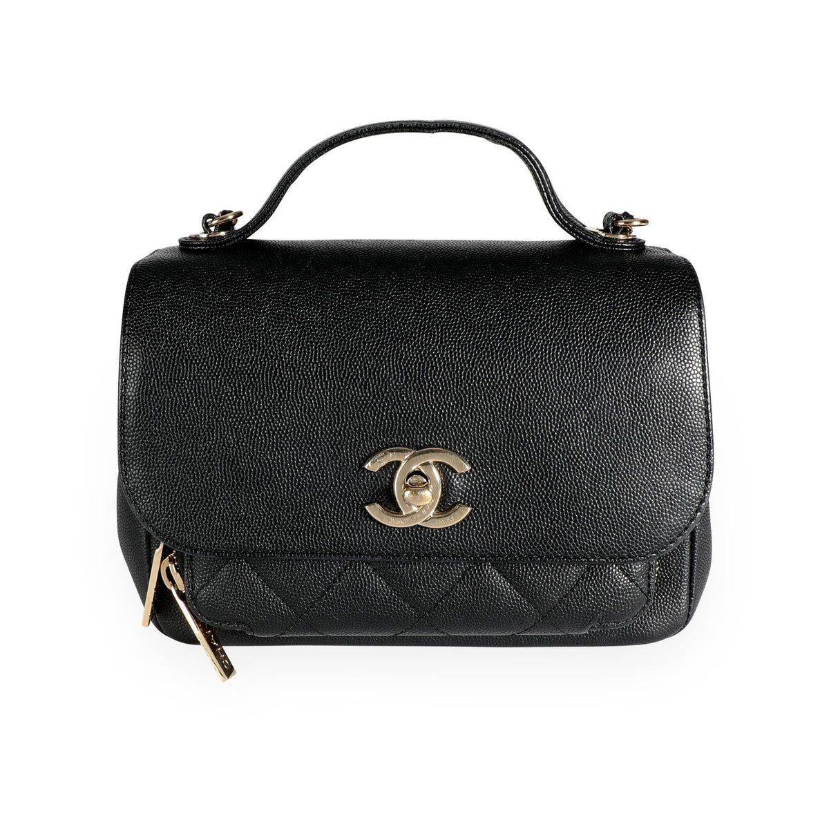 Business Affinity Flap Bag Quilted Caviar Mini