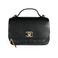 Chanel Black Quilted Caviar Mini Business Affinity Flap Bag