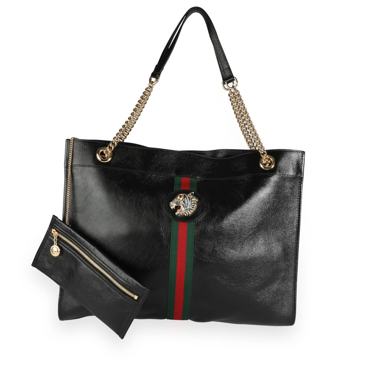 Gucci Black Leather Large Rajah Tote