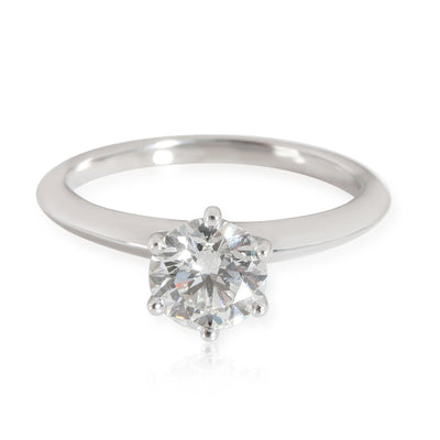 Tiffany & Co. Diamond Solitaire Engagement Ring in Platinum H VS1 1.04 CTW