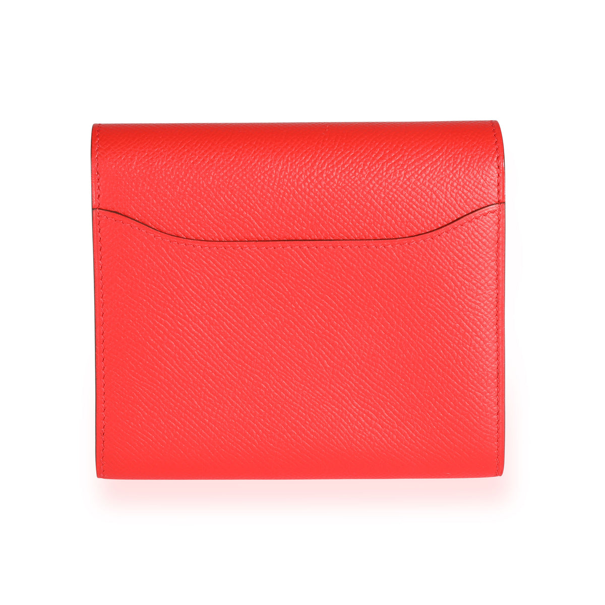 Hermès Rouge De Coeur Epsom & Rose Sakura Enamel Compact Constance Wallet PHW