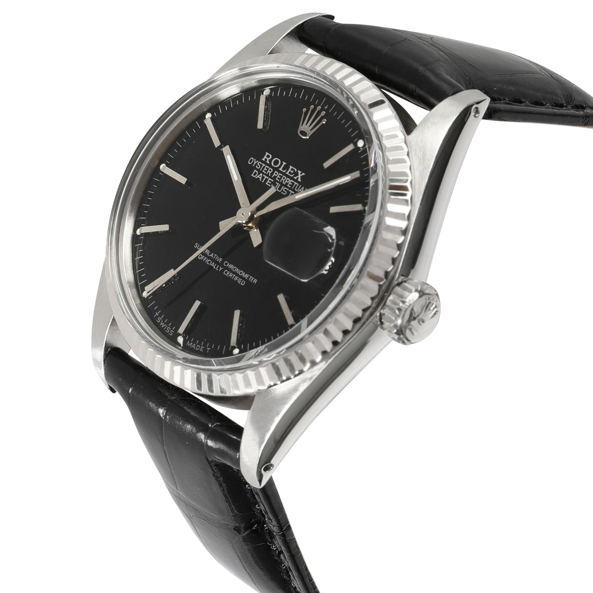 Rolex Datejust 16014 Men's Watch in 18kt White Gold/Steel