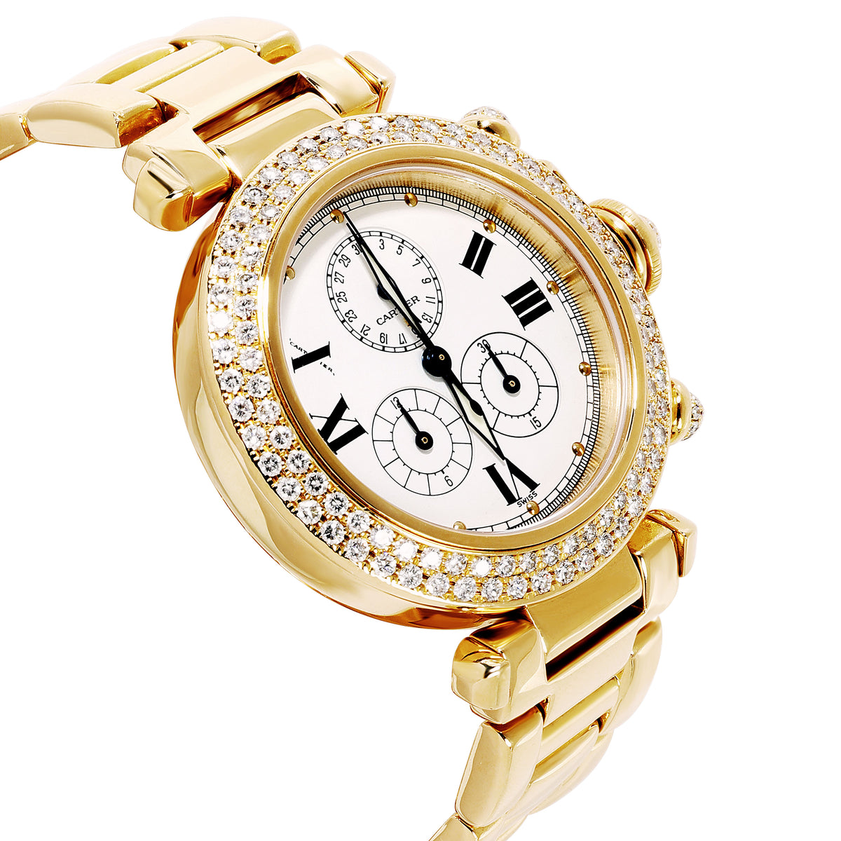 Cartier Pasha Chronflex 1354 1 Unisex Watch in 18kt Yellow Gold