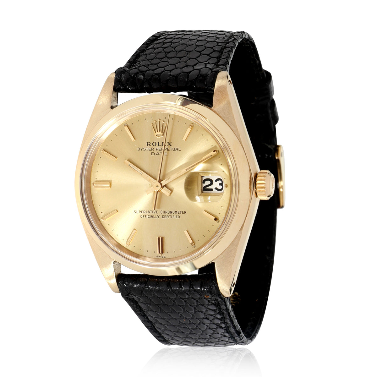 Rolex Date 1500 Mens Watch in 9kt Yellow Gold