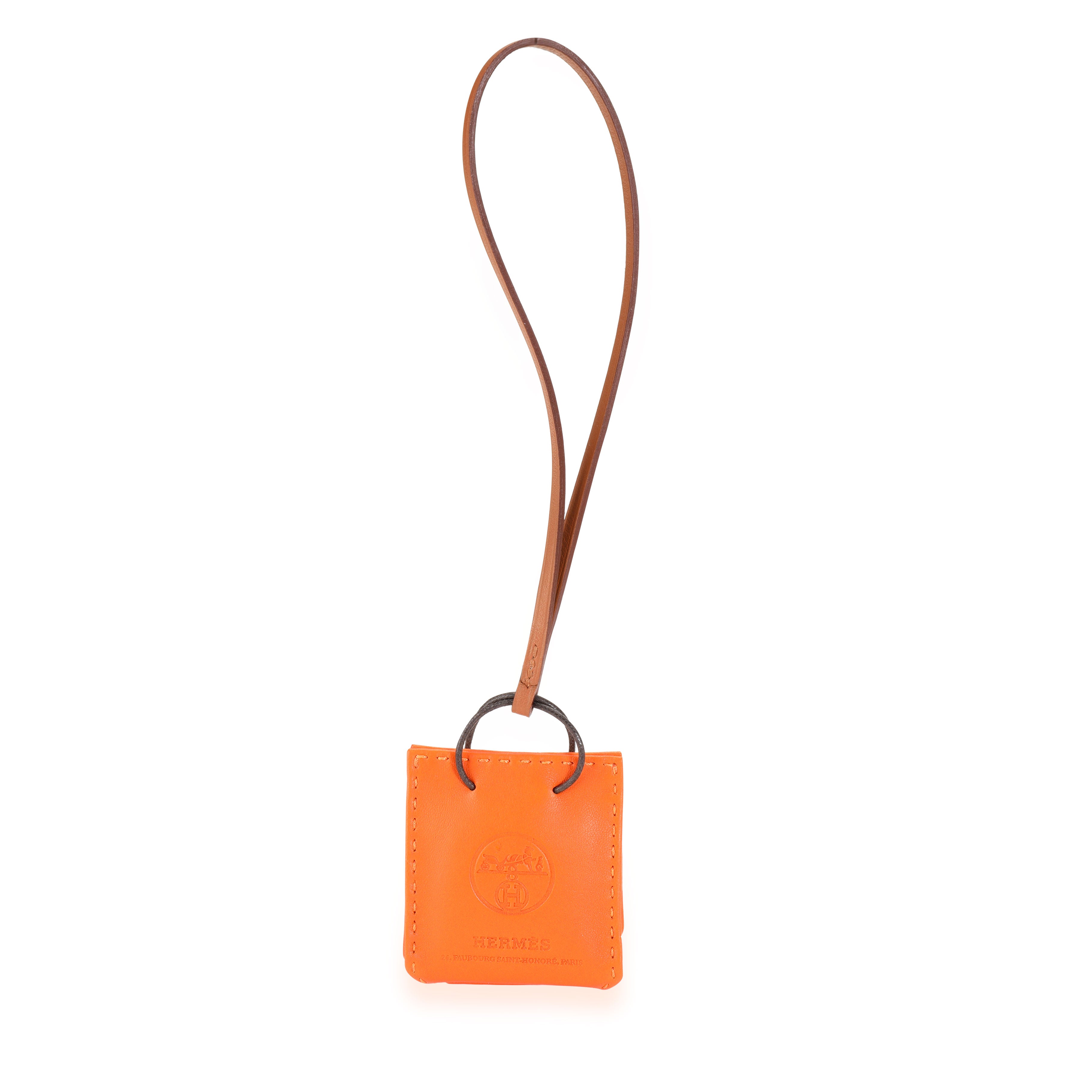 Hermes Pink Milo Lambskin & Swift Leather Bag Charm Hermes