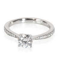 Diamond Engagement Ring in 18K White Gold D SI1 0.76 CTW